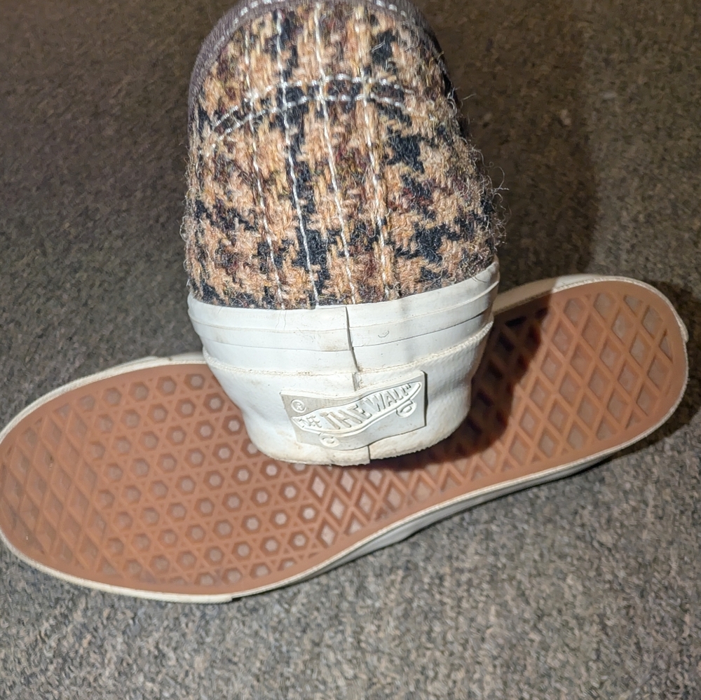 Vans Houndstooth Harris Tweed Brown Low Top Women's Size 10 - Picture 5 of 12